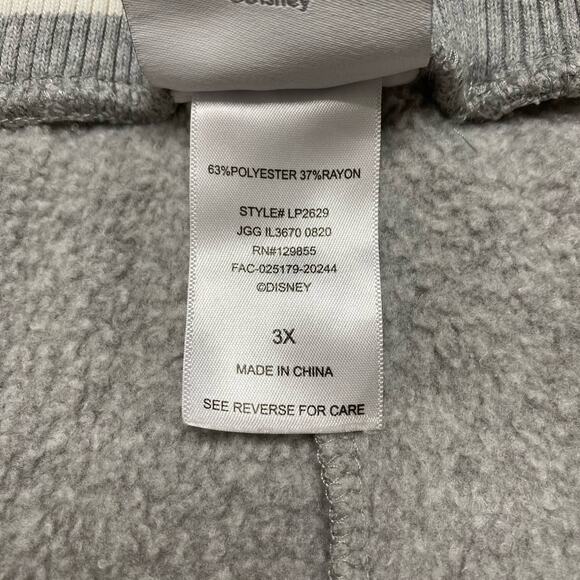 DISNEY Disneyland Heathered Gray Joggers Size 3X Womens Logo Fleece Sweats - Picture 8 of 8